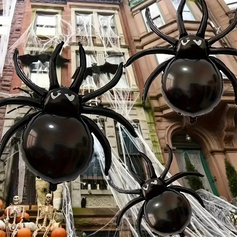 3-Pc Large 3D Spider Balloon Black Halloween Spider Balloons - product image 4