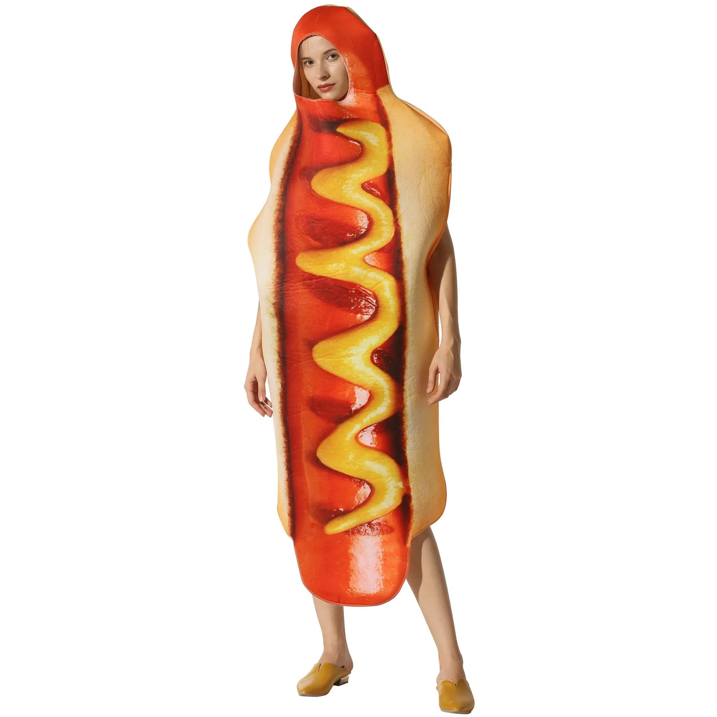 Halloween Costume Hot Dog Costume Attire Outfit One-piece Dress Performance Outfit - View 4