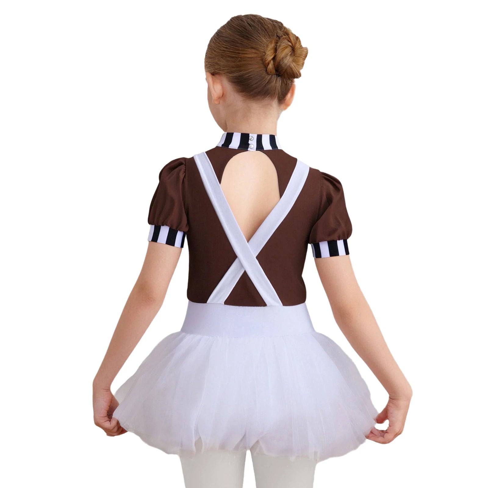 Kids Girls Halloween Chocolate Factory Worker Costume Theme Party Movie Character Cosplay Dress Up Short - product image 2