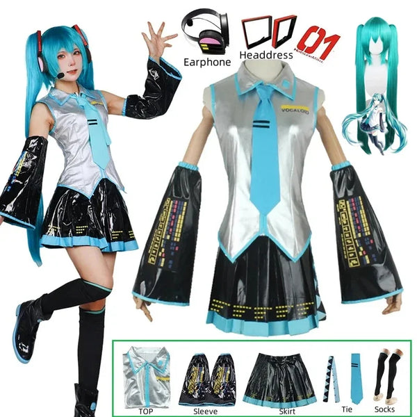 Silver Futuristic School Uniform Costume Set