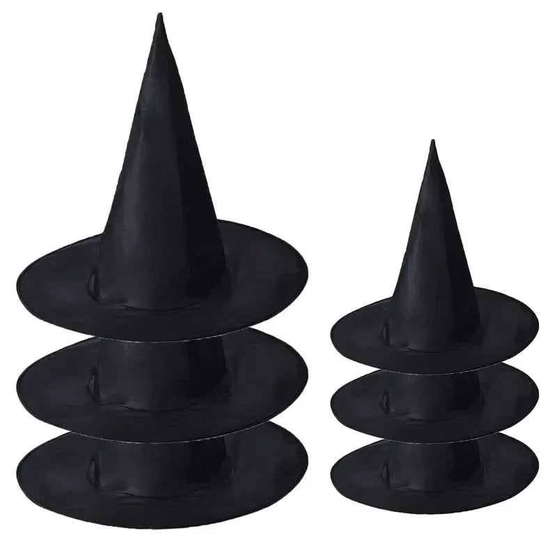 10pcs Halloween Costume Witches Hats for Women Kids Cloth Magician Hat Witch Hat Masquerade Ball Party - product image 2