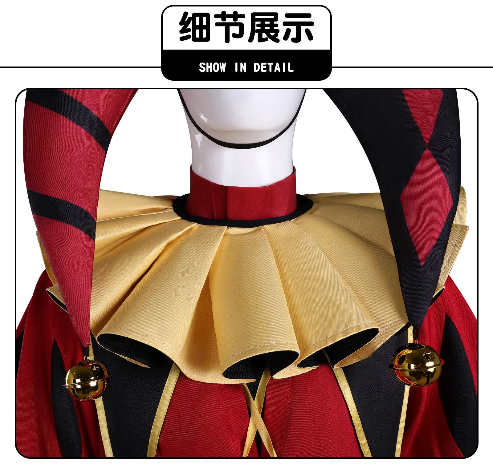 Anime Game Freak Circus Costume Pierrot Clown Pants Coat Headwear Horror Mask Costume - suit / XS