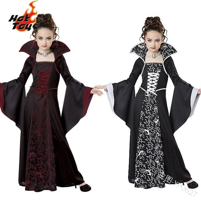 Halloween Costume for Kids Halloween Fantasy Vampire Costume Girls Witch Costume Kids for - white / 120