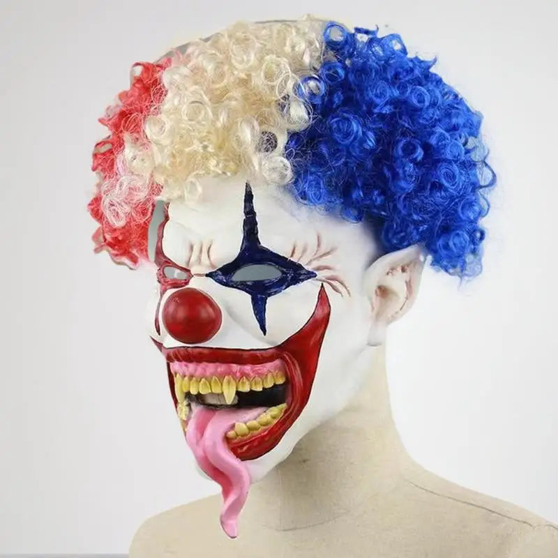 Halloween Various Clown Mask Costume Mask Latex Masks Helmet NPC Prank Scare Headgear Bar - Style4
