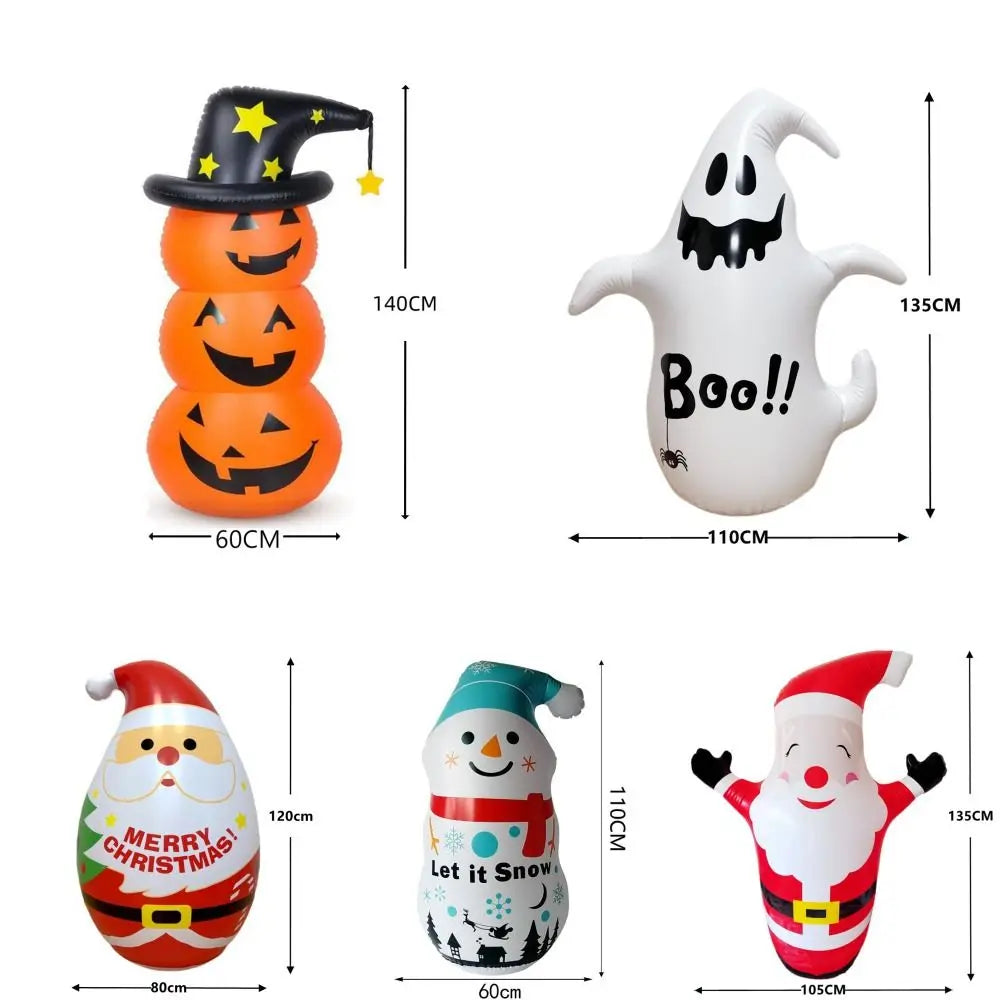 Halloween Santa Claus Inflatable Tumbler Pumpkins Tall Snowman Inflatable Model Chrismas Courtyard Decor - product image 5