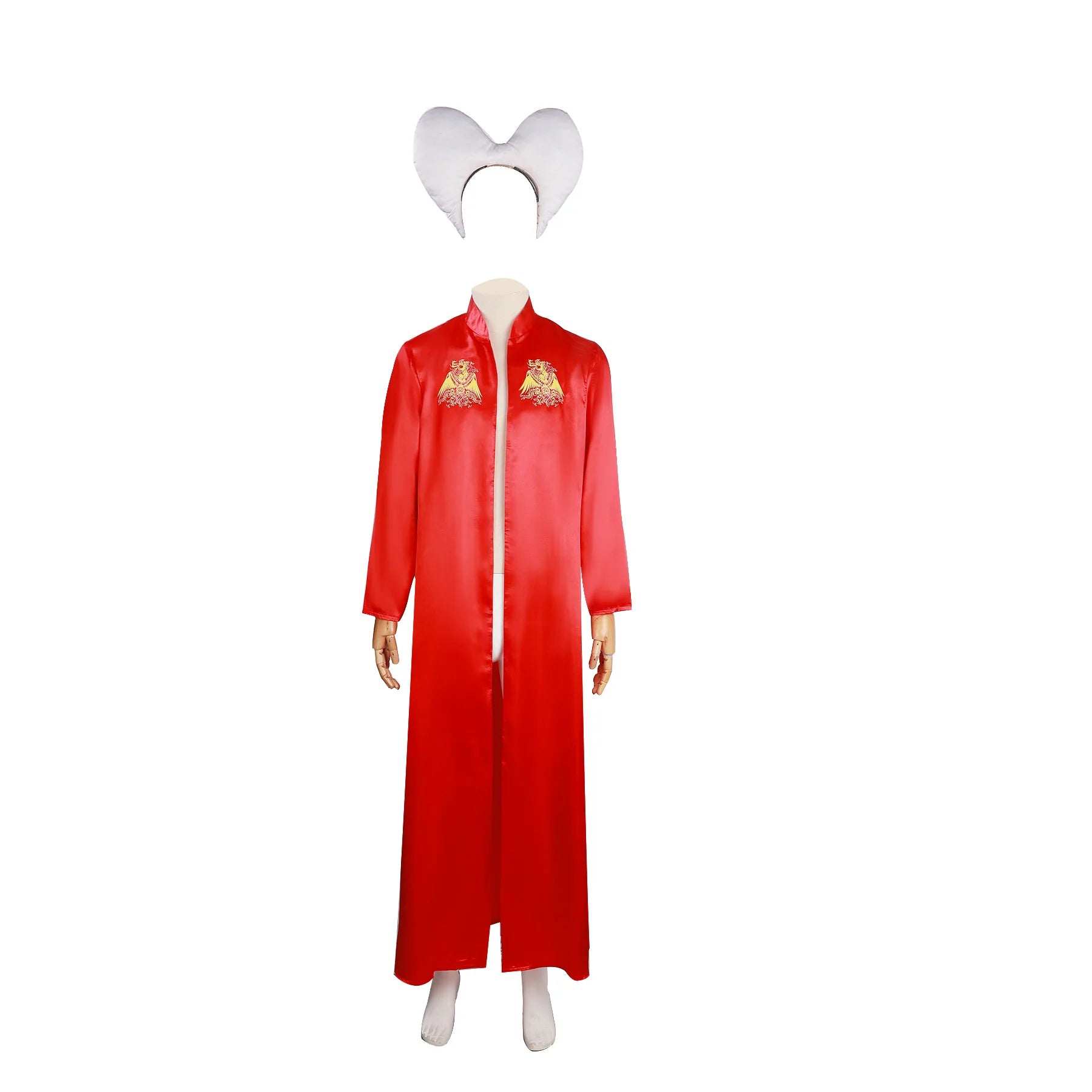 Men Costume Red Cape Cloak with Headgear Adult Women Men Medieval Witch Uniform Halloween - AS SHOW / S