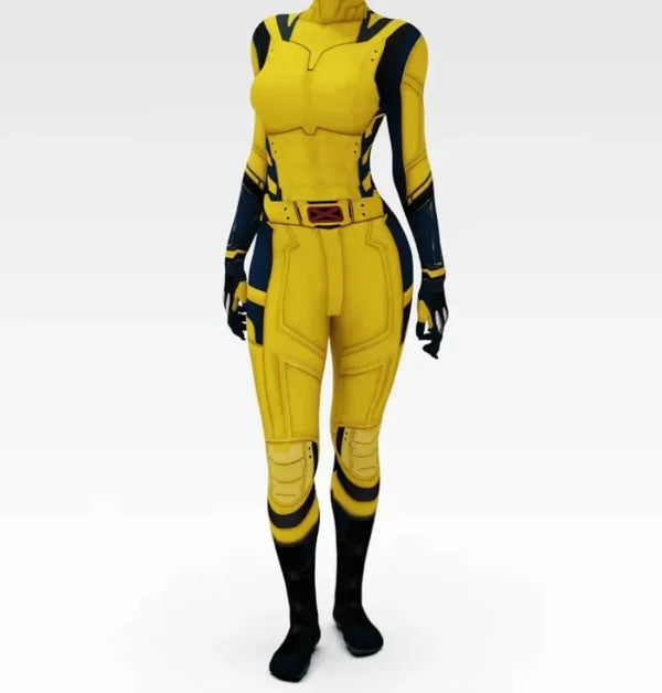 Super-héros yellow clawed superhero red-and-black masked anti-hero Costume d'Halloween pour adultes enfants trois griffes yellow clawed superhero Spandex - product image 1