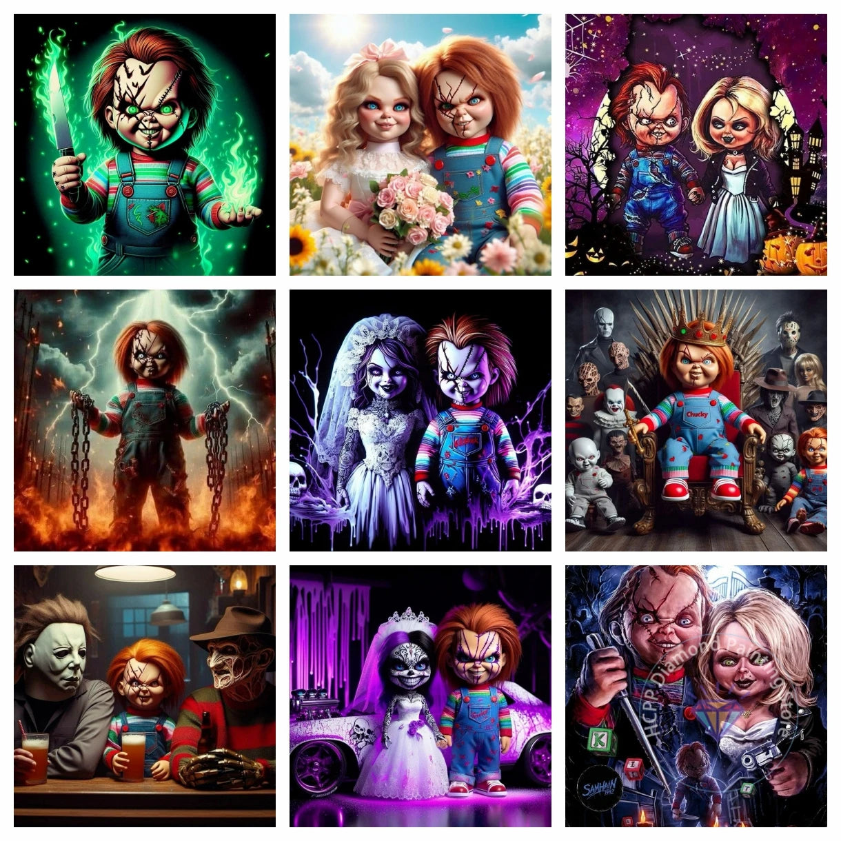 Horror Bride Horror Halloween Diamond Painting Kit DIY Diamond Embroidery - product image 1