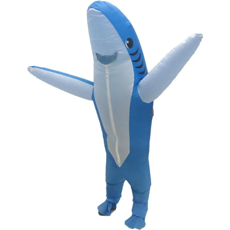 Inflatable Shark Costume Air Blow Up Jaws Jumpsuit for Adult Kids Halloween Carnival Funny Carcharias Suit - product image 6
