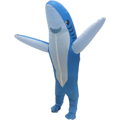 Inflatable Shark Costume Air Blow Up Jaws Jumpsuit for Adult Kids Halloween Carnival Funny Carcharias Suit - product image 6