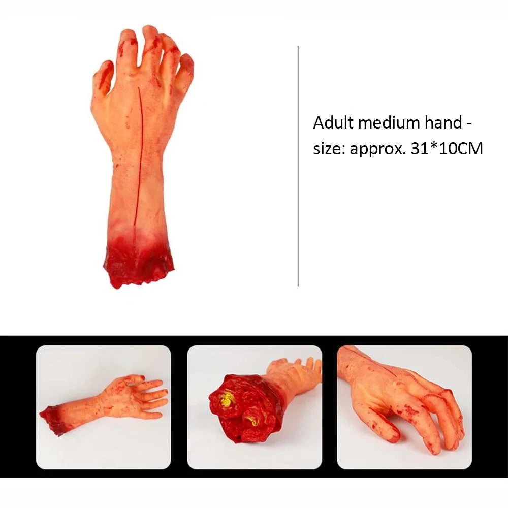 Bloody Severed Limb Halloween Decoration Props - Child s middle hand