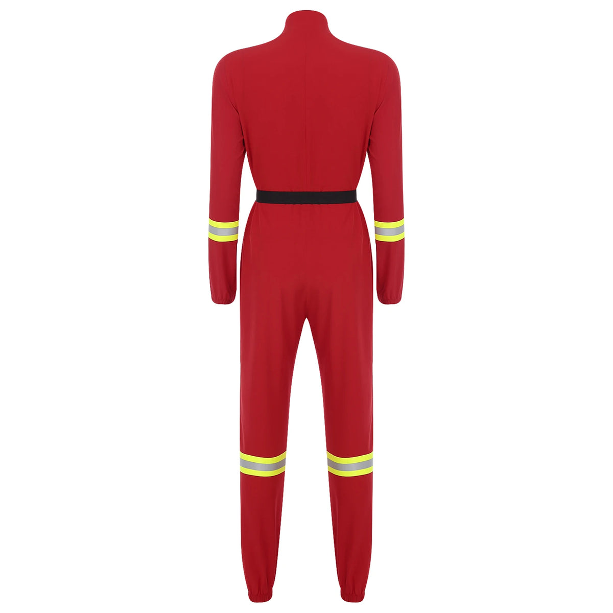 Women's Firefighter Halloween Costume Jumpsuit with Belt