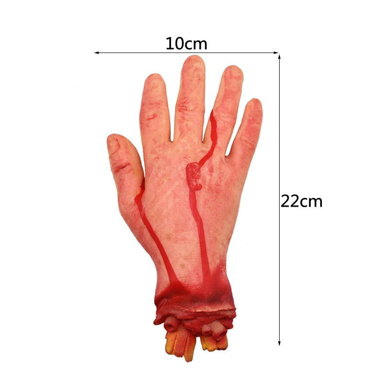 Horror Halloween Party Props Scary Bloody Fake Hand Finger Leg Foot Heart for - product image 14