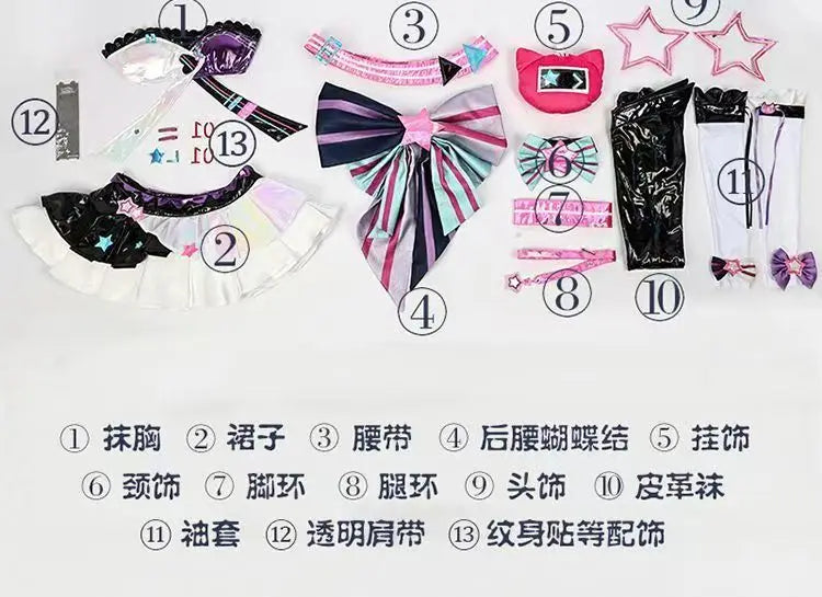 Muse Dash Blue-Haired Virtual Singer Costume Performance Costume Helloween Anime Animation Suit - View 6