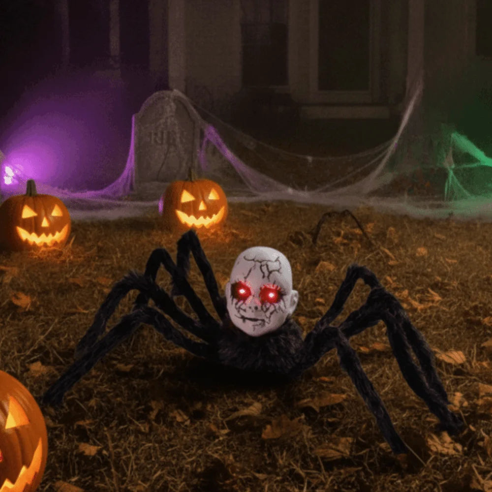 Glowing Eye Halloween Electric Walking Spider Sound Activated Folding Yard - product image 4