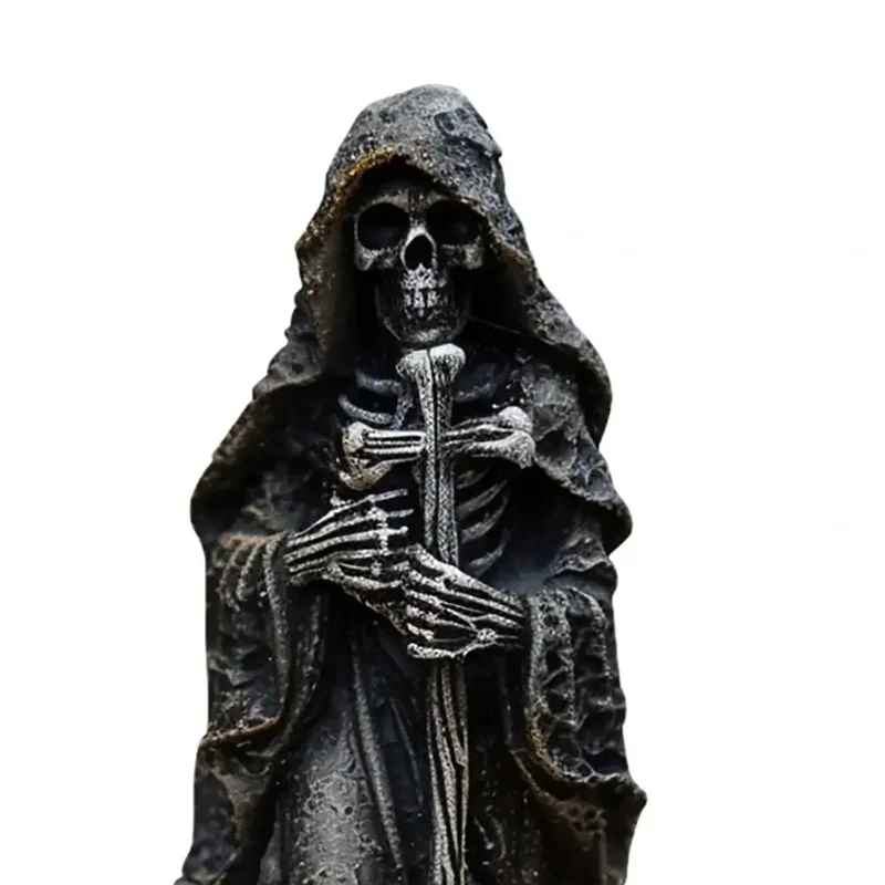 ' - PQWN Skeleton Figurine Evils Grim Reaper For Halloween Home Office Decor - product image 1