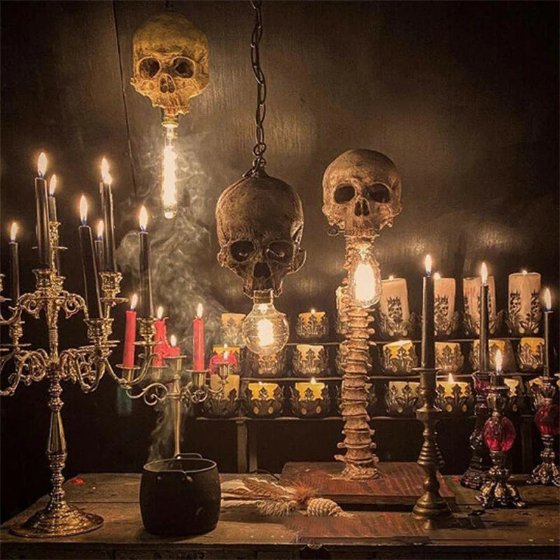 Halloween Skull Skeleton Lamp Horror 3D Statue Table Light Party Ornament - product image 3