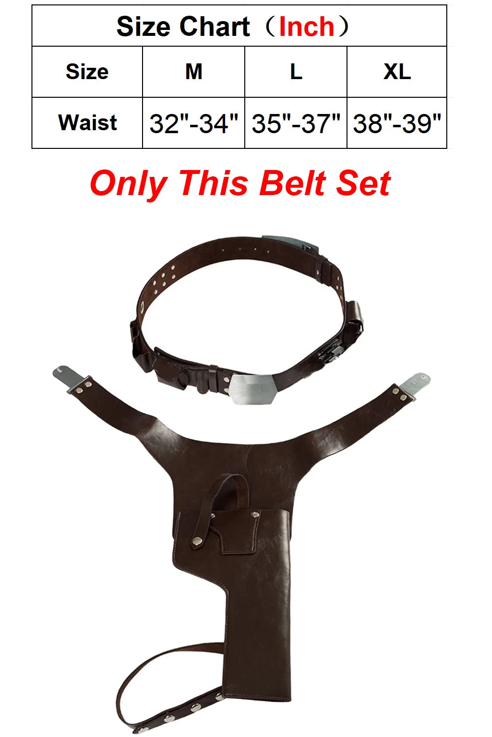 Han Costume for Men Solo Belt Movie Space Battle Man Costume Halloween Adult Male Outfits - Only Belt / XXL