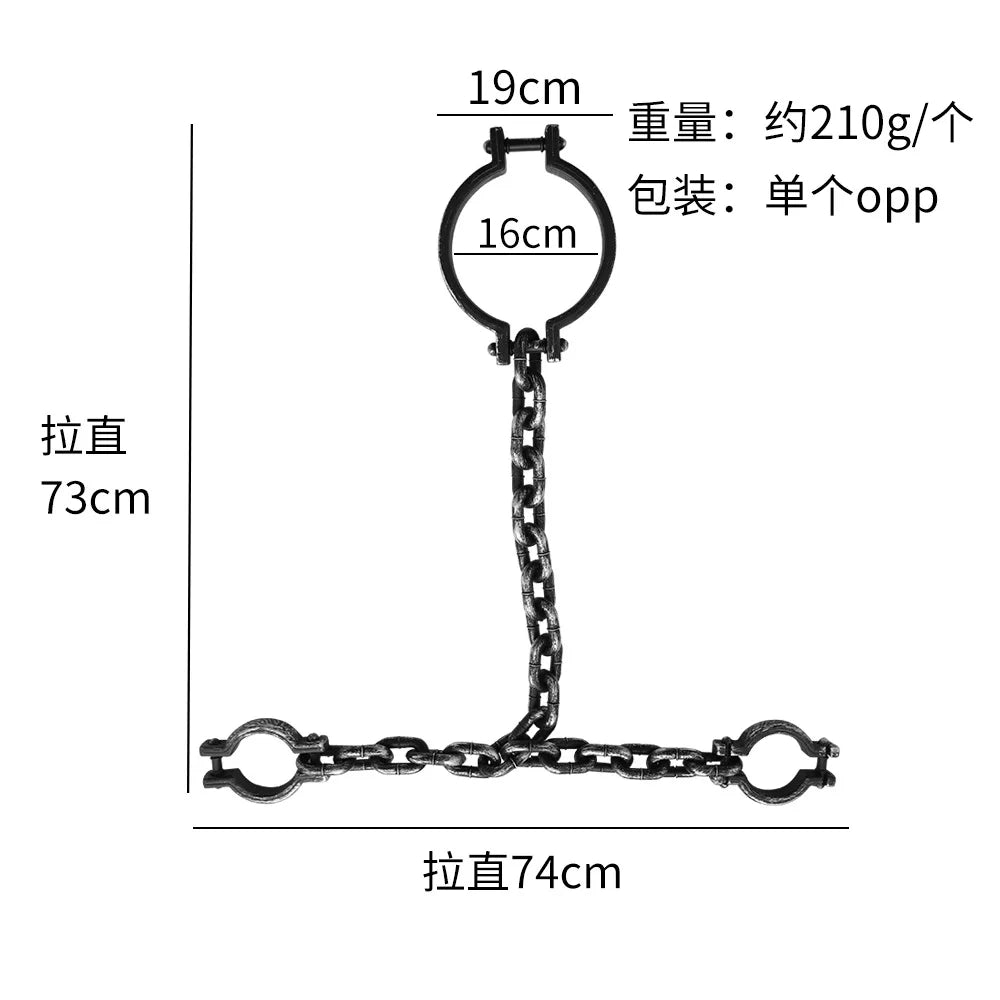 D2 Halloween Fake Chains Haunted House Horror Props Home Decoration Prisoner - product image 9