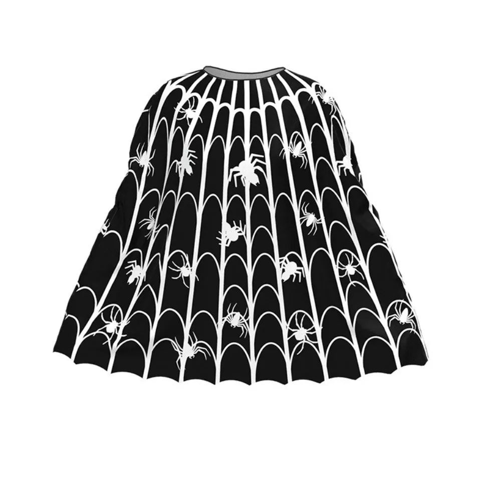 Halloween Spiderweb Ghost Cloak – Hooded Costume Cape