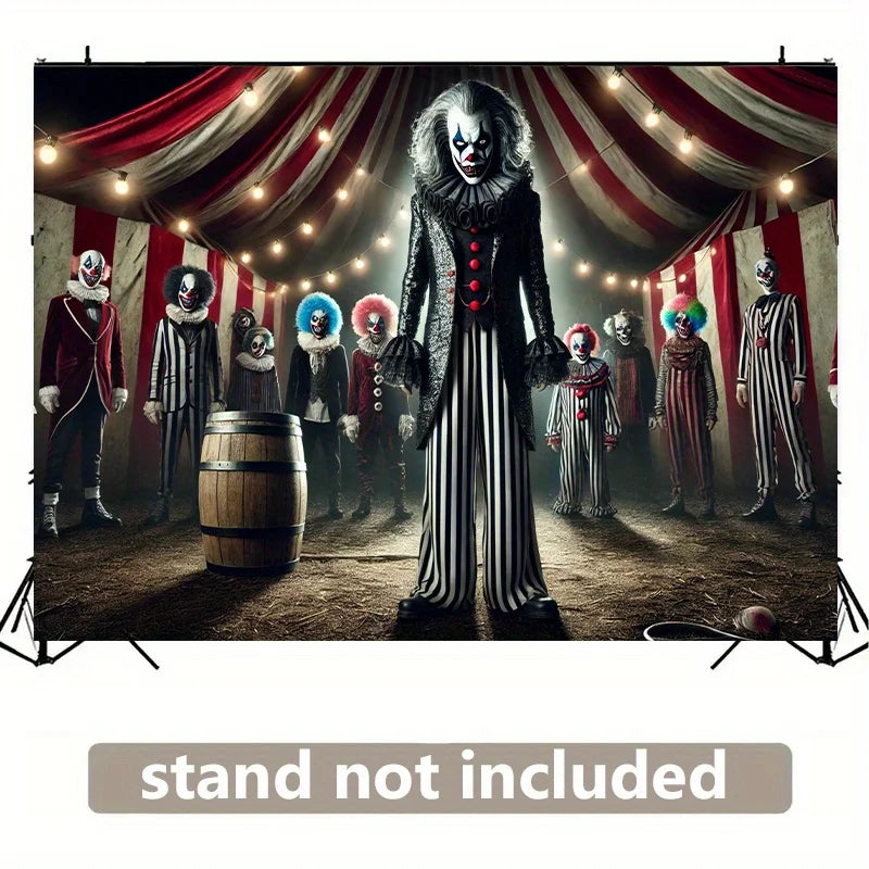 Dark Circus Clown Gothic Horror Wall Tapestry Halloween Decoration - product image 4
