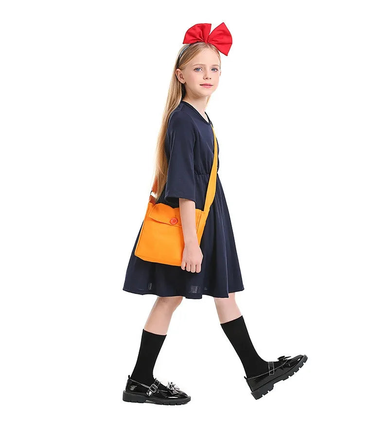 Kids Halloween Costumes Children's Clothes Little Witch Delivery Dress Miyazaki Hayao Cos Kiki Costume Love - product image 4