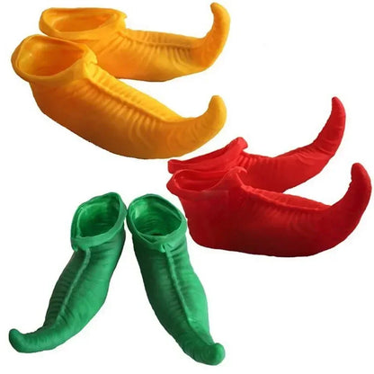Halloween Costume Rubber Pointed Clown Shoes for Amusement Park Circus Performance Costume - YELLOW