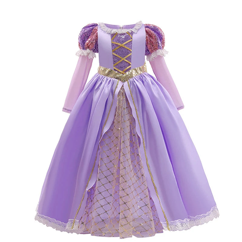 Rapunzel-Inspired Princess Costume for Girls | Fairy-Tale Gown