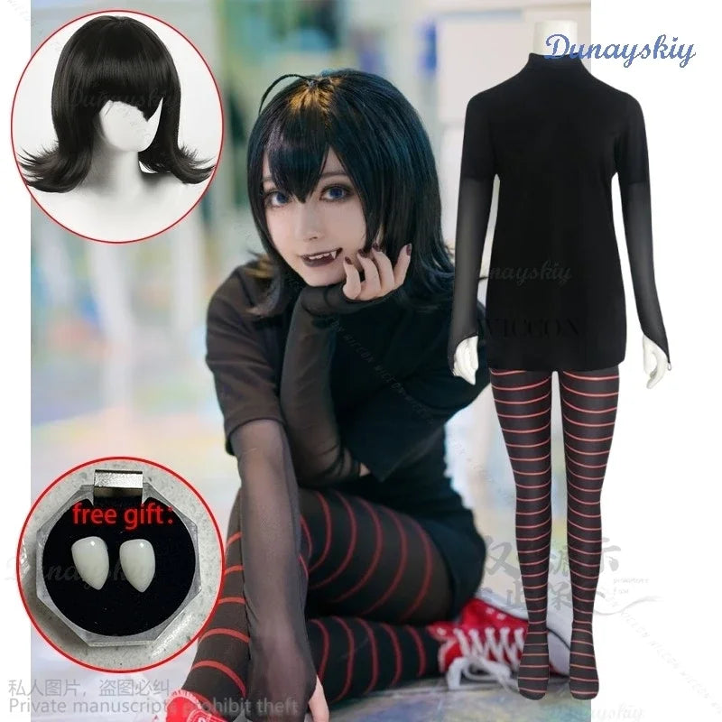 Women's Vampire Girl-Inspired Halloween Costume Set