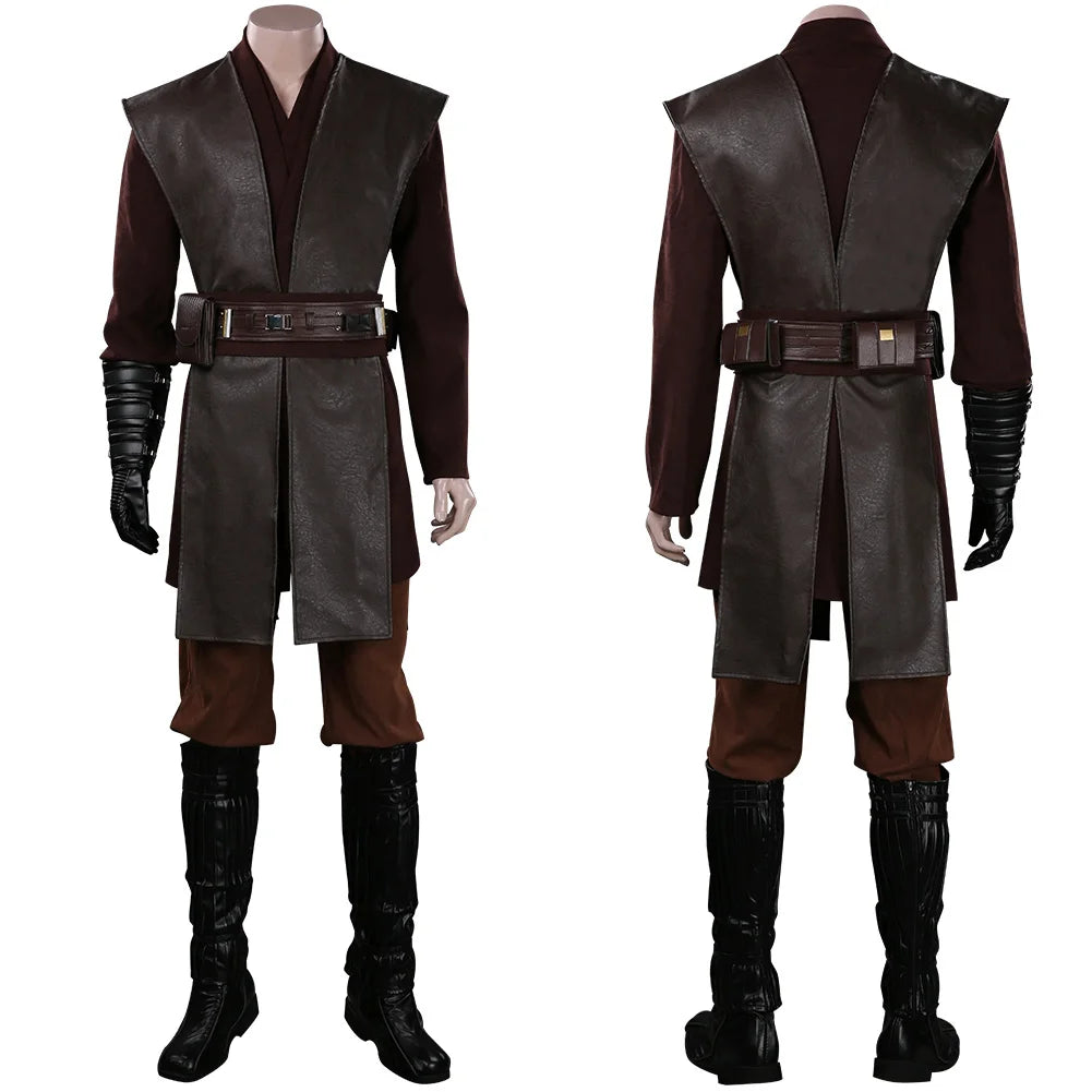 Anakin Costume Jedi Knight Costume Movie Space Battle Disguise Cosplay Outfits Halloween - Belt / S