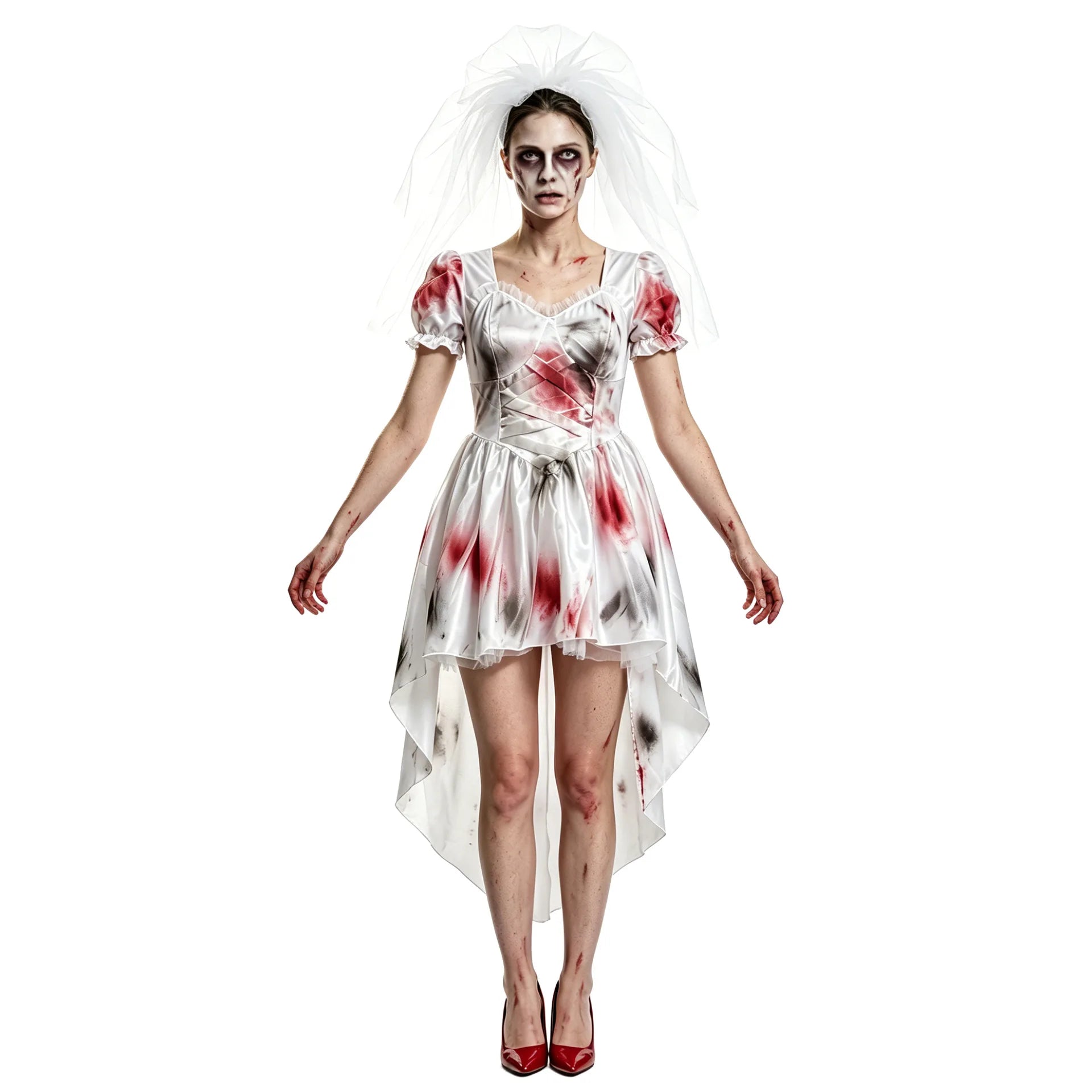 M-Xxl Halloween Dark Bloody Ghost Bride Cos Costume Horror - view 5