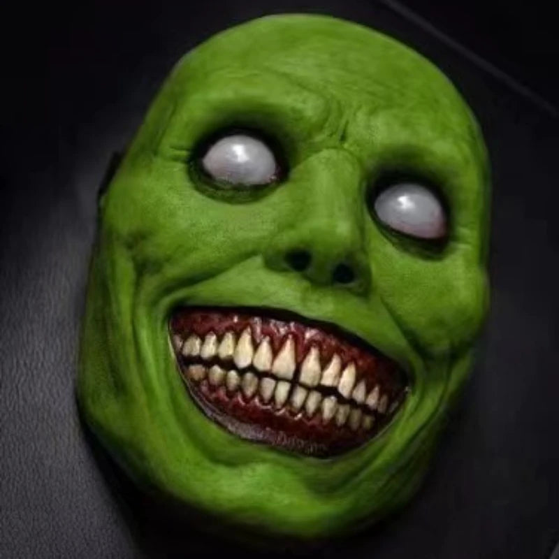 Scary Demon Halloween Mask Creepy White Face Cover Cosplay Prop for Haunted House Horror Party Costume Dress - product image 3