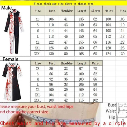 Art the Clown Costume ‌Terrifierr 3 Bloody Outfits Killer Clowns Jumpsuits for Halloween - Female Costume / S
