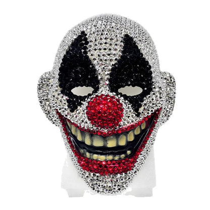 High-End Diamond-Studded Clown Mask for Man and Women Halloween Dance Mask Clown Costume - View 5