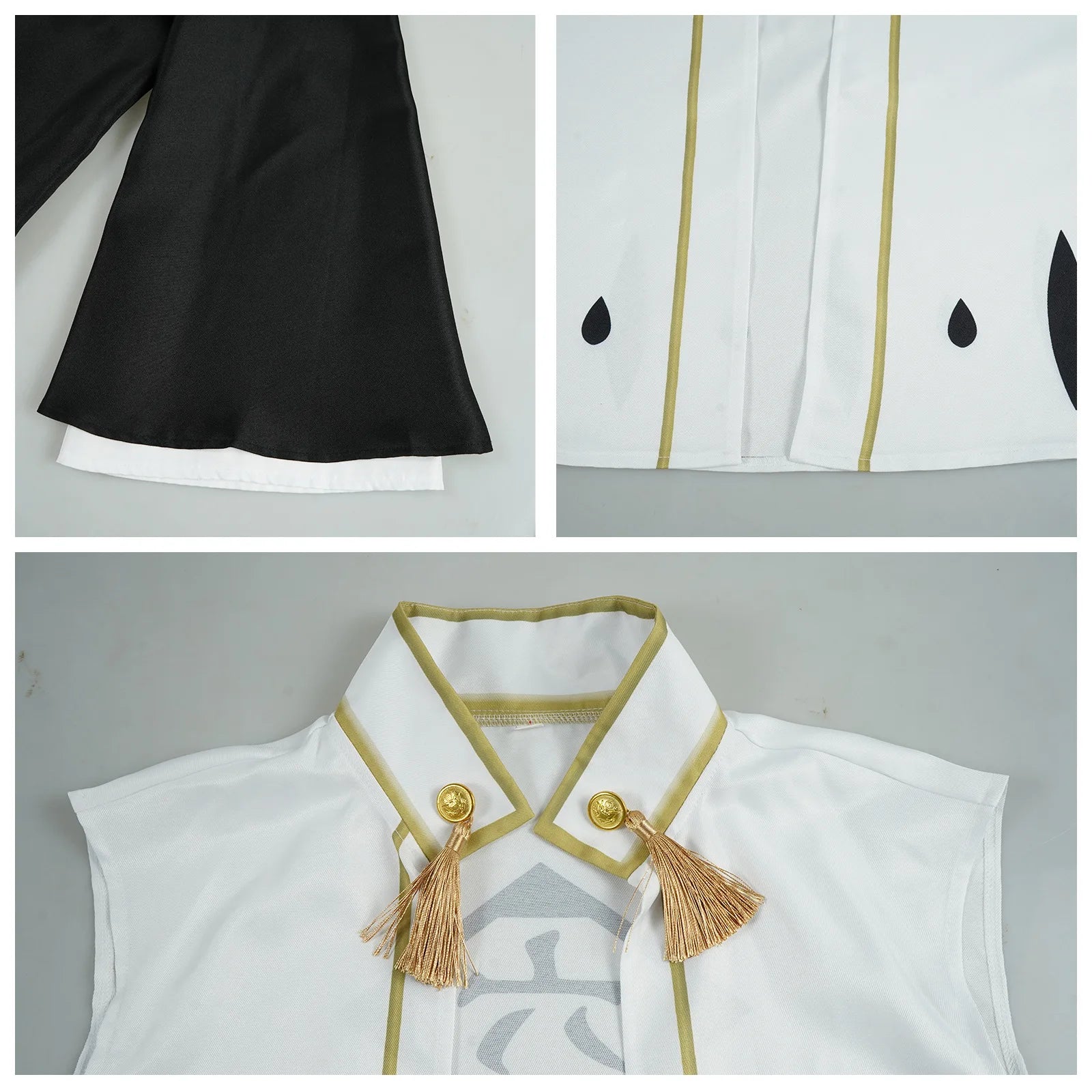 Anime Bleach Kuchiki Byakuya Costume Gotei 13 Captain White Cloak Combat Uniform Adult Man - suit / M
