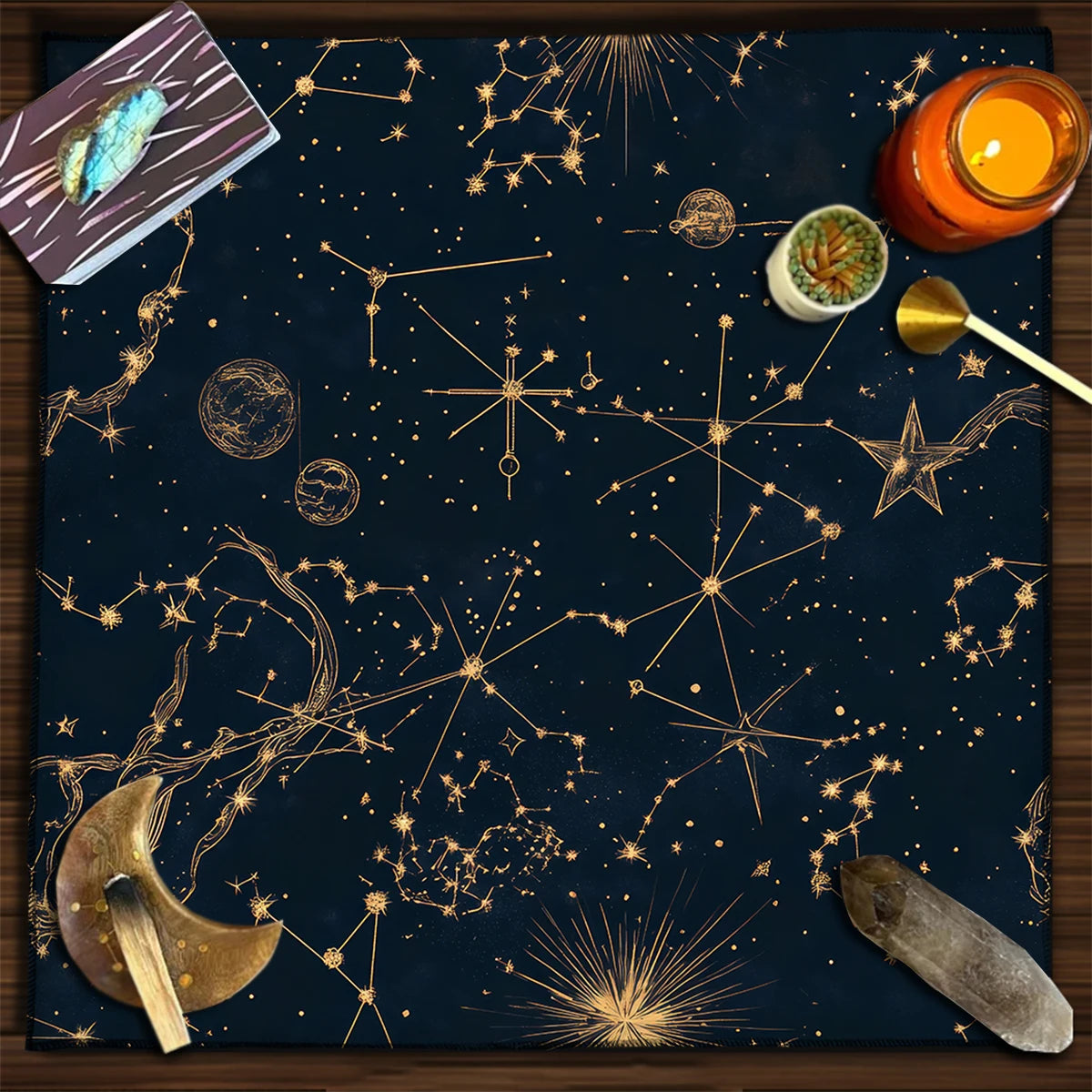 Sun & Moon Celestial Tarot Altar Cloth