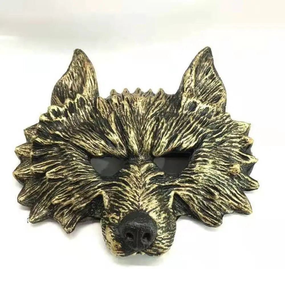 Latex Werewolf Mask with Hair & Gloves - product image 6