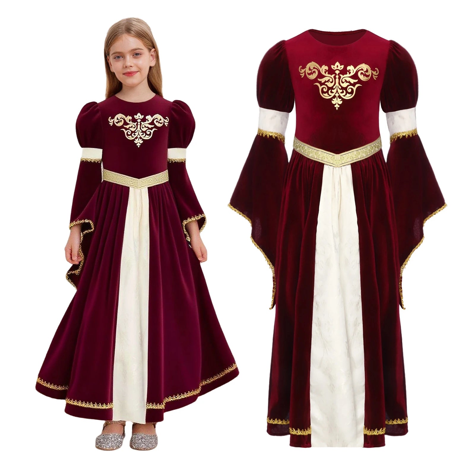 Girls Medieval Princess/Victorian Queen Halloween Cosplay Costume Bell Long - product image 7