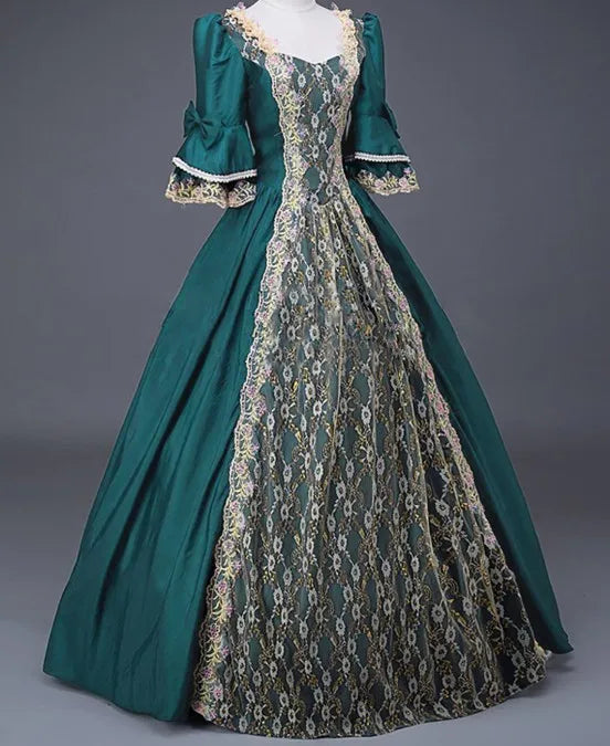 Halloween Costume for Adult Women's Palace Court Medieval Renaissance Retro Gothic - color 15 / 5XL