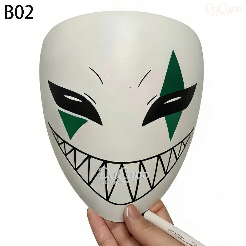 Freak Circus Pierrot Costume Clown Outfit Costume Game Halloween Horror Men's Cosplay - HarleQ / S