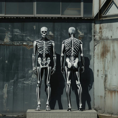 Adult Skeleton Jumpsuit and Mask Skull Steampunk Elastic Bodysuits Costume - alternate view 4