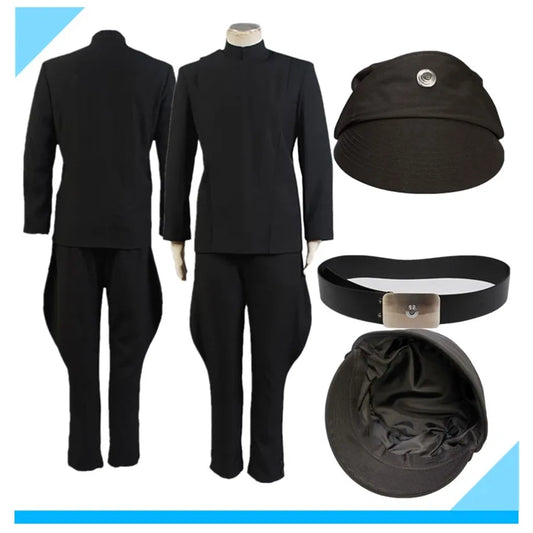 Imperial Costume Army Officer Cap Hat Costume Adult Men Space Battle Uniform Coat Pants - Costume Only / L
