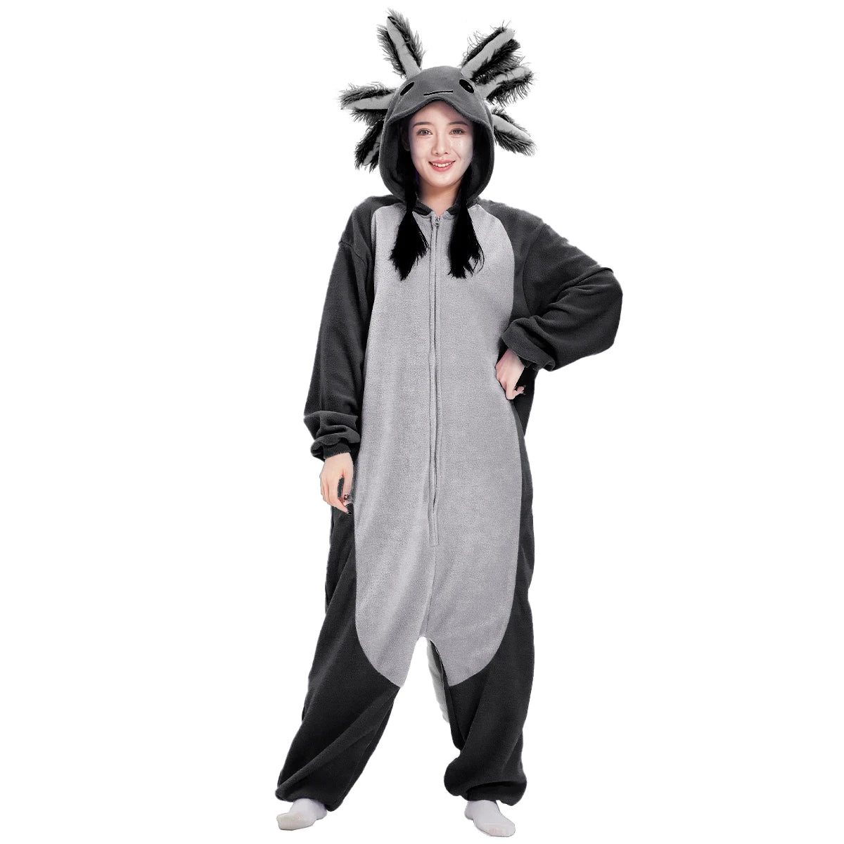 Axolotl Animal Kigurumis Pyjamas Halloween Costume for Adults