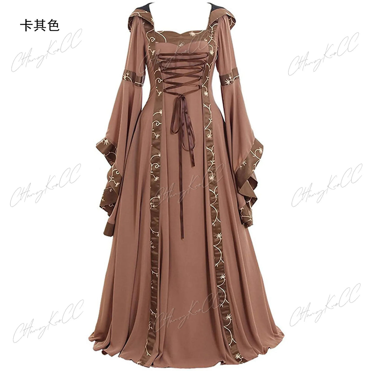 Women's Medieval Dressing Big Swing Vintage Long Sleeve Hollow - product image 3