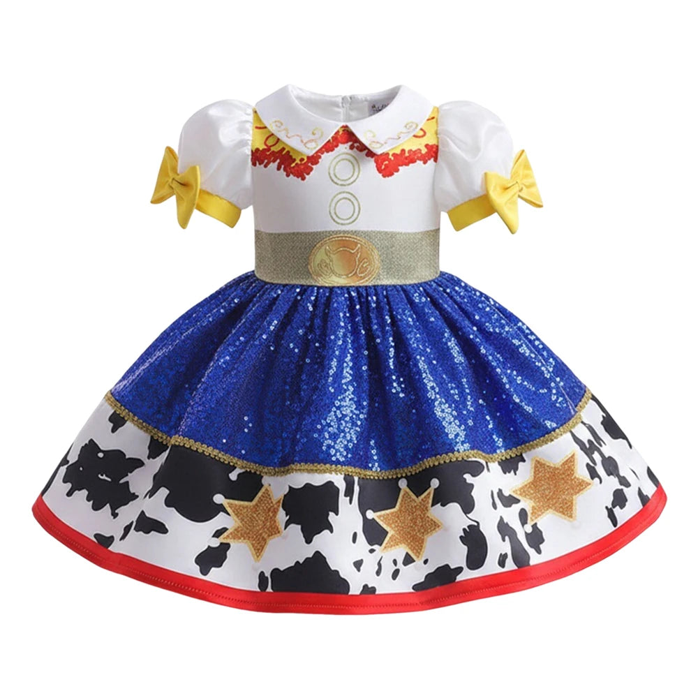 Girls Movie Jessie-Inspired Dress Cowgirl Costume Costume Kids Fancy Outfit Clothes