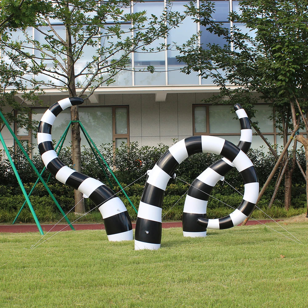 Sandworm Inflatable Halloween Decoration - Black - product image 4