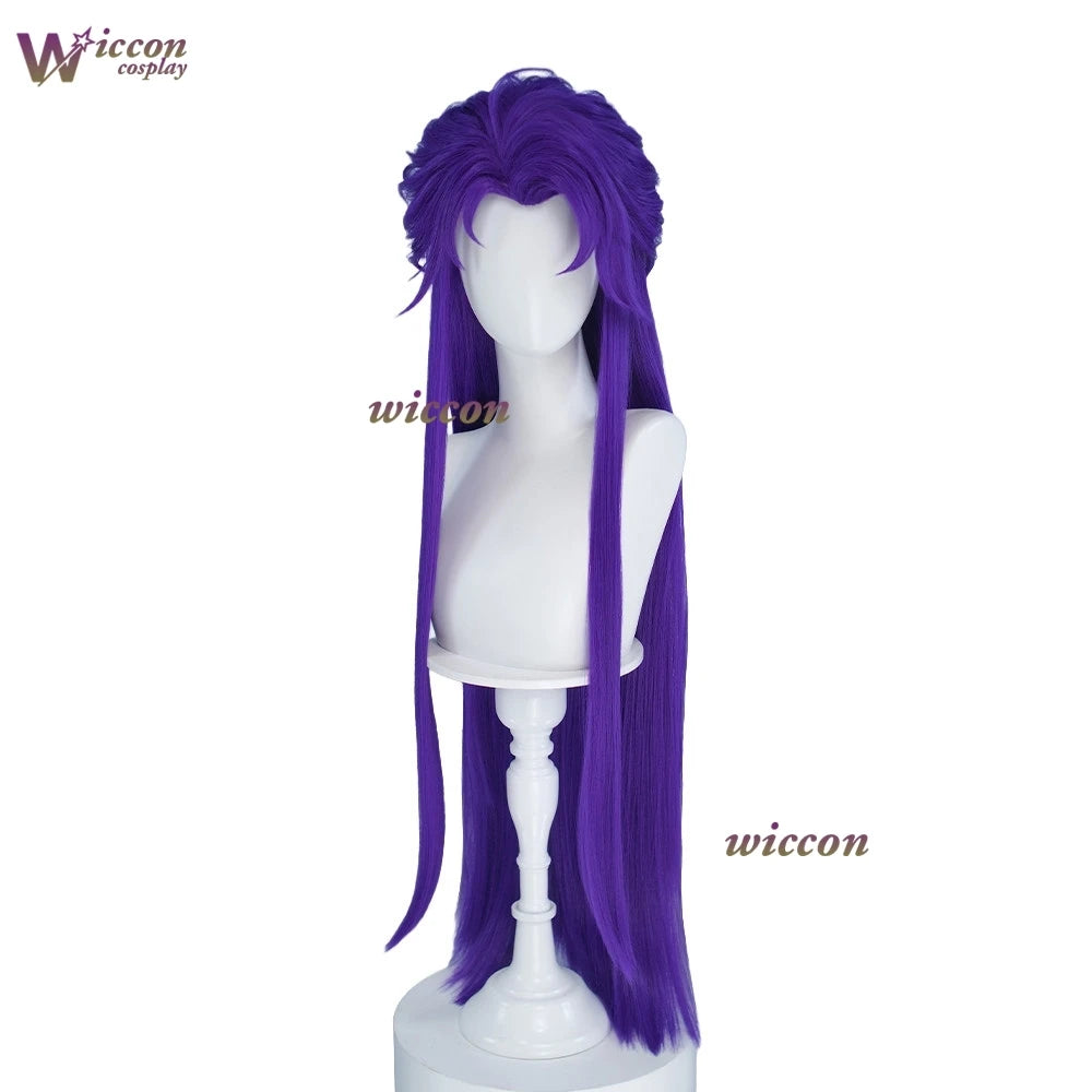 YESoK Adult Clown Costume Freak Circus Pierrot & Harlequin Jester Set for Halloween - pierrot wig / L