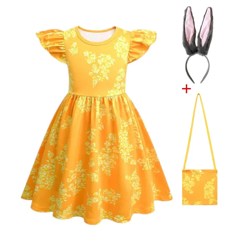 Animated Animal City Shakira Stage Costume Rabbit Police Officer Nick Cosplay Suit Children'S