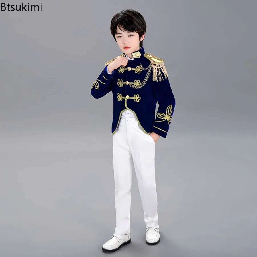 Kids' Medieval Show Vintage Jacket Pants Skirt 2-piece Costume - alternate view 3