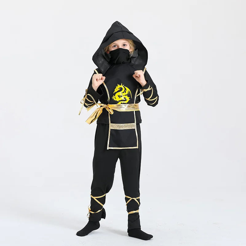 Girls' Boys' Ninja Cosplay Costume Halloween Carnival For Kids - view 3